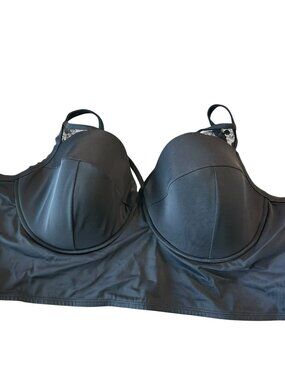 Torrid Push-Up Balconette Bikini Top Underwire Size 4-26 Plus Black Longline